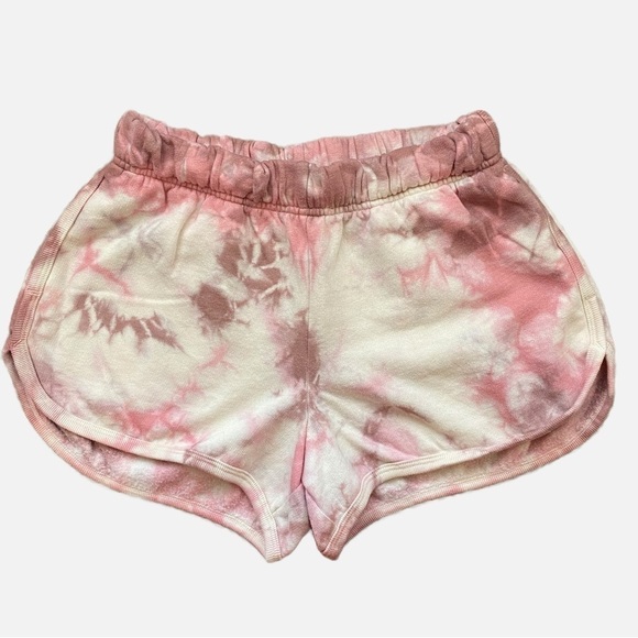 PINK Victoria's Secret Curved Hem Tie Dye Fleece Shorts Size Small - Picture 10 of 10